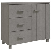 Sideboard HAMAR Light Gray 35.4x15.7x31.5 Solid Pinewood